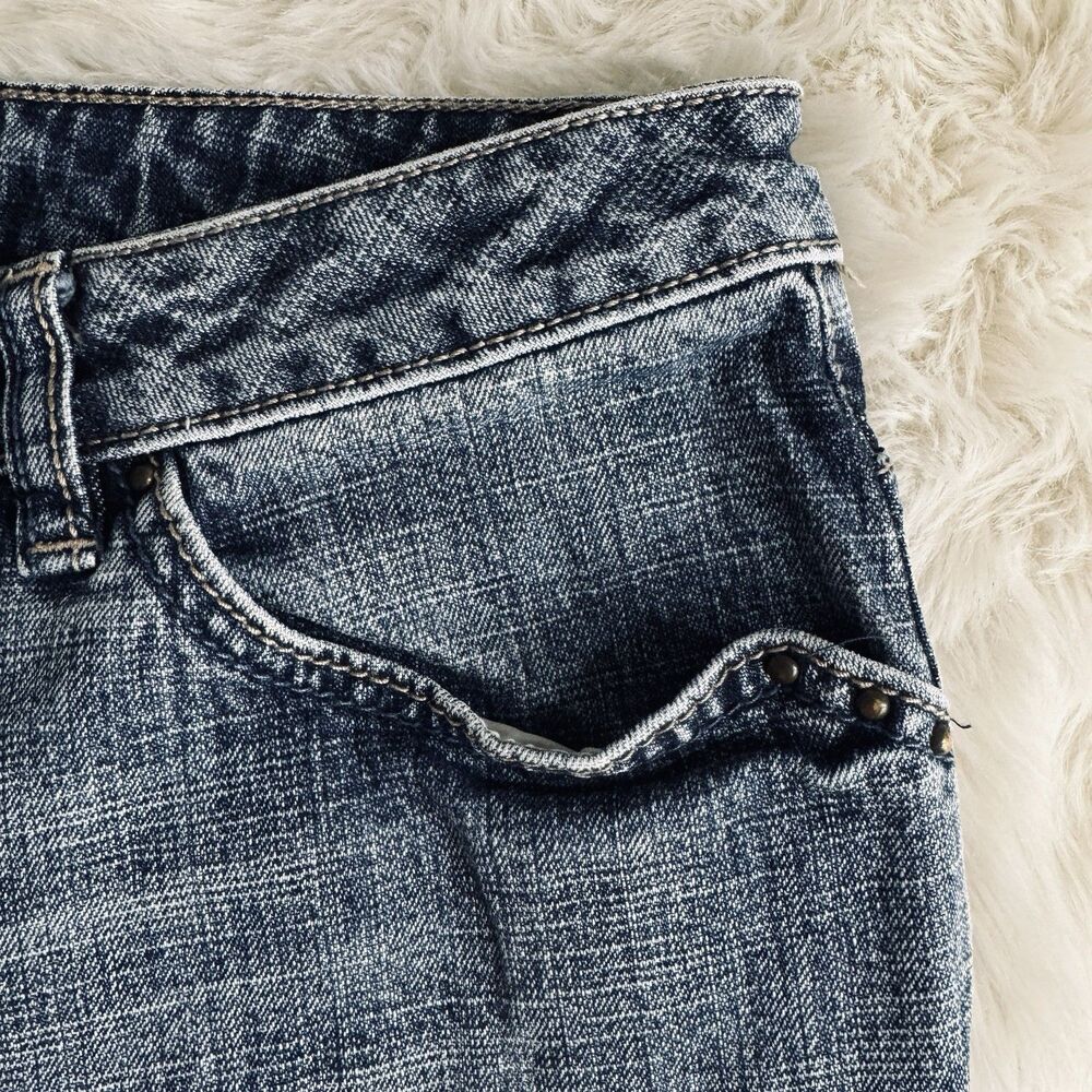 Tint Capri Jeans 12 (32x18.5) Blue Mid Rise Denim Stretch Womens Casual - Picture 6 of 8